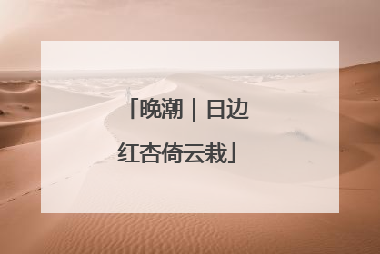 晚潮｜日边红杏倚云栽