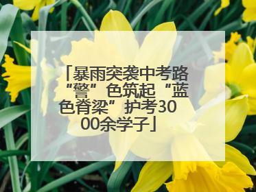 暴雨突袭中考路“警”色筑起“蓝色脊梁”护考3000余学子