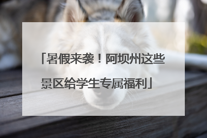 暑假来袭！阿坝州这些景区给学生专属福利