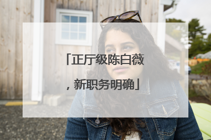 正厅级陈白薇，新职务明确