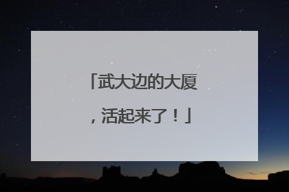 武大边的大厦，活起来了！