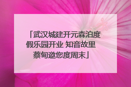 武汉城建开元森泊度假乐园开业 知音故里蔡甸邀您度周末