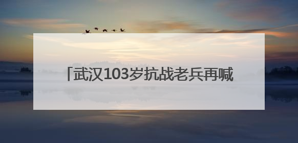 武汉103岁抗战老兵再喊80年前劝日军投降的话 “缴枪不杀，放你回家”