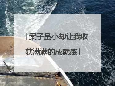 案子虽小却让我收获满满的成就感
