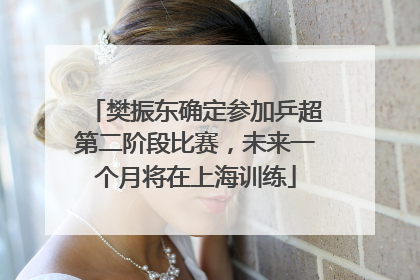 樊振东确定参加乒超第二阶段比赛，未来一个月将在上海训练