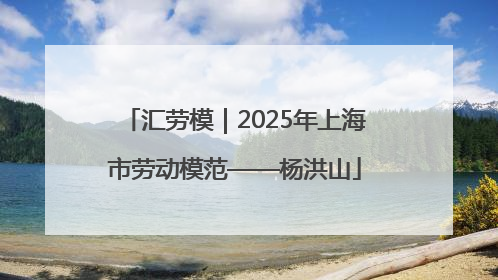 汇劳模｜2025年上海市劳动模范——杨洪山