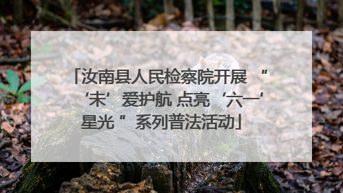 汝南县人民检察院开展 “‘未’爱护航 点亮‘六一’星光 ”系列普法活动
