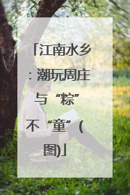江南水乡：潮玩周庄 与“粽”不“童”(图)