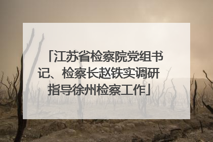 江苏省检察院党组书记、检察长赵铁实调研指导徐州检察工作