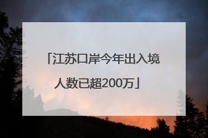 江苏口岸今年出入境人数已超200万