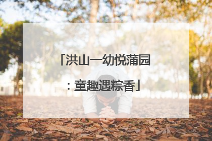 洪山一幼悦蒲园：童趣遇粽香