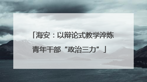 海安：以辩论式教学淬炼青年干部“政治三力”