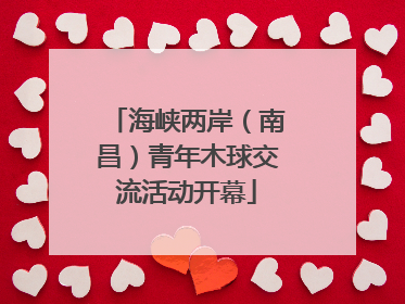 海峡两岸（南昌）青年木球交流活动开幕
