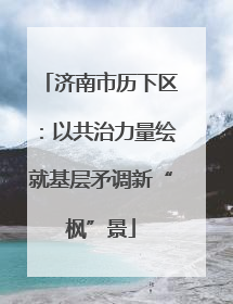 济南市历下区：以共治力量绘就基层矛调新“枫”景