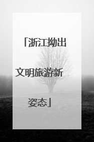 浙江拗出文明旅游新姿态