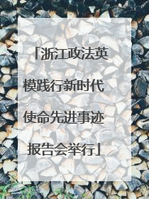 浙江政法英模践行新时代使命先进事迹报告会举行