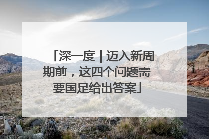 深一度｜迈入新周期前，这四个问题需要国足给出答案