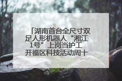 湖南首台全尺寸双足人形机器人“湘江1号”上岗当护工 开福区科技活动周十大科创项目签约