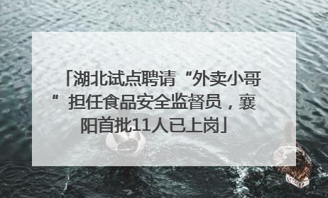 湖北试点聘请“外卖小哥”担任食品安全监督员，襄阳首批11人已上岗