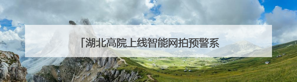 湖北高院上线智能网拍预警系统，打造司法拍卖“防火墙”