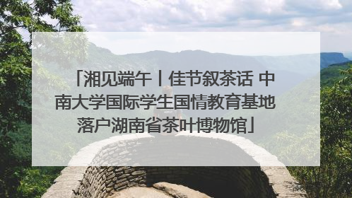 湘见端午丨佳节叙茶话 中南大学国际学生国情教育基地落户湖南省茶叶博物馆