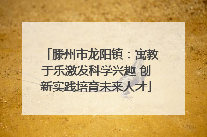 滕州市龙阳镇：寓教于乐激发科学兴趣 创新实践培育未来人才