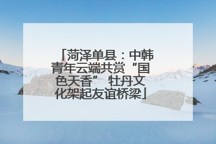 菏泽单县：中韩青年云端共赏“国色天香” 牡丹文化架起友谊桥梁