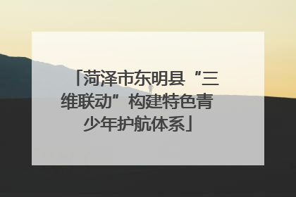 菏泽市东明县“三维联动”构建特色青少年护航体系
