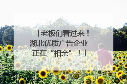 老板们看过来！湖北优质广告企业正在“相亲”！