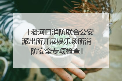 老河口消防联合公安派出所开展娱乐场所消防安全专项检查
