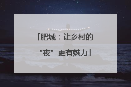 肥城：让乡村的“夜”更有魅力