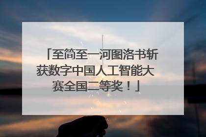 至简至一河图洛书斩获数字中国人工智能大赛全国二等奖！