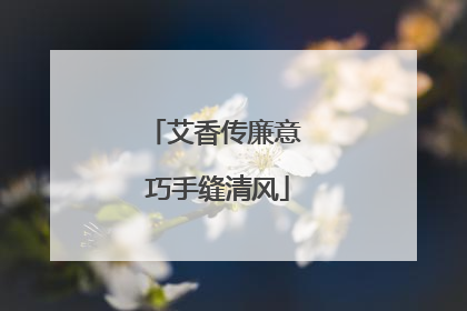 艾香传廉意 巧手缝清风