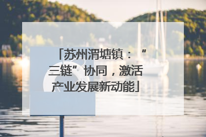 苏州渭塘镇：“三链”协同，激活产业发展新动能