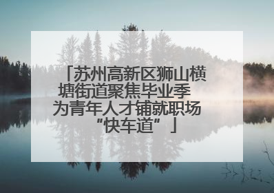 苏州高新区狮山横塘街道聚焦毕业季 为青年人才铺就职场“快车道”