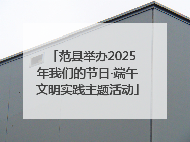 范县举办2025年我们的节日·端午文明实践主题活动