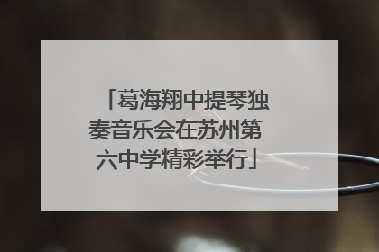 葛海翔中提琴独奏音乐会在苏州第六中学精彩举行