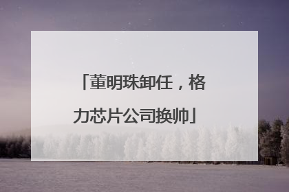 董明珠卸任，格力芯片公司换帅