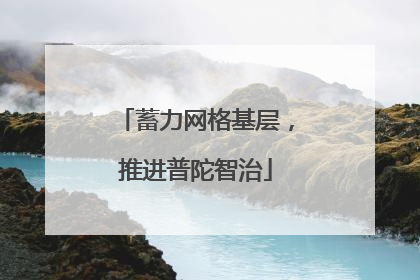蓄力网格基层，推进普陀智治