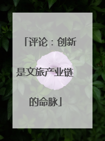 评论：创新是文旅产业链的命脉