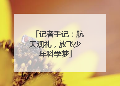 记者手记：航天观礼，放飞少年科学梦