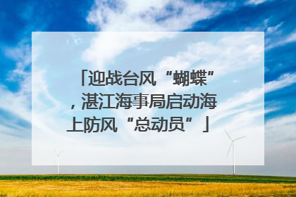 迎战台风“蝴蝶”，湛江海事局启动海上防风“总动员”