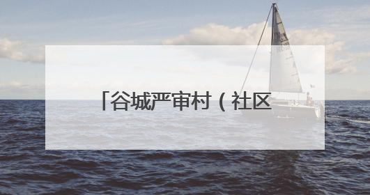 谷城严审村（社区）协助事项 厘清边界为基层减负