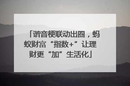 谐音梗联动出圈，蚂蚁财富“指数+”让理财更“加”生活化