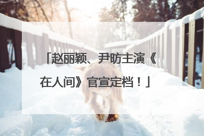 赵丽颖、尹昉主演《在人间》官宣定档！