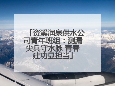 资溪润泉供水公司青年班组：测漏尖兵守水脉 青春建功显担当