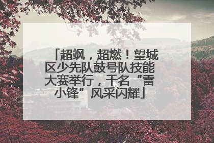 超飒，超燃！望城区少先队鼓号队技能大赛举行，千名“雷小锋”风采闪耀