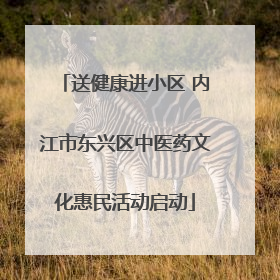 送健康进小区 内江市东兴区中医药文化惠民活动启动