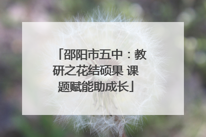 邵阳市五中：教研之花结硕果 课题赋能助成长