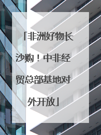 非洲好物长沙购！中非经贸总部基地对外开放